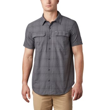 Columbia Overhemd Heren, Silver Ridge Short Sleeve Seersucker DonkerGrijs, 02WYKRDIZ